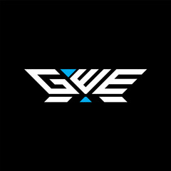 GWE letter logo vector design, GWE simple and modern logo. GWE luxurious alphabet design