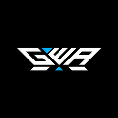 GWA letter logo vector design, GWA simple and modern logo. GWA luxurious alphabet design