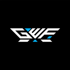 GWF letter logo vector design, GWF simple and modern logo. GWF luxurious alphabet design