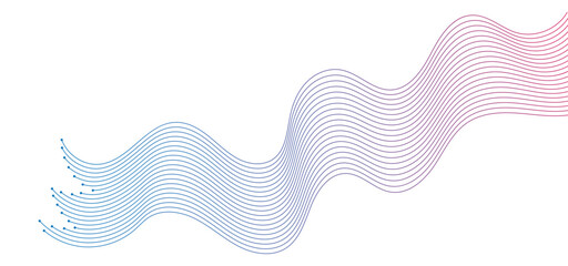 Abstract wavy lines background element. Suitable for AI, tech, network, science, digital technology theme