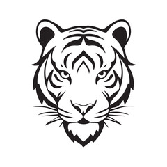 free vector tiger  silhouette design logo