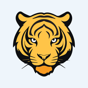 free vector  tiger silhouette design logo