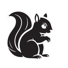 free vector squirrel  silhouette design logo