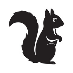 free vector squirrel  silhouette design logo