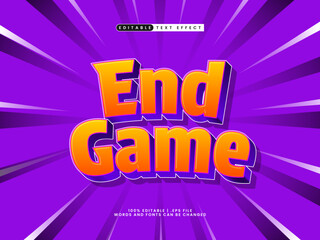 end game editable text effect
