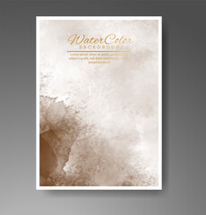 Cover template with watercolor background. Design for your cover, date, postcard, banner, logo.