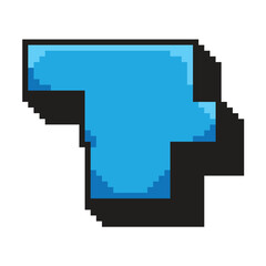 Obraz premium Pixel Button retro game design