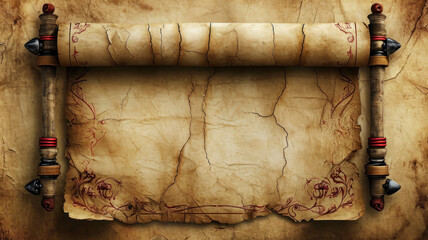 Ancient parchment scroll.