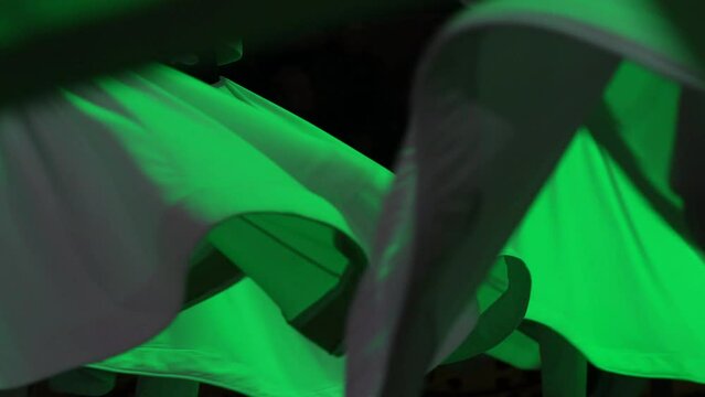 Sufi Whirling Dervishes Video,  Foot Details While Whirling Dervishes Dancing, Konya  Turkiye (Turkey)	