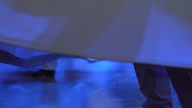 Sufi Whirling Dervishes Video,  Foot Details While Whirling Dervishes Dancing, Konya  Turkiye (Turkey)	