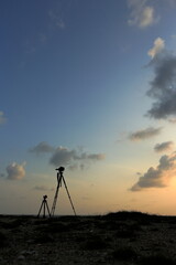 Camera on a tripod natural beauty