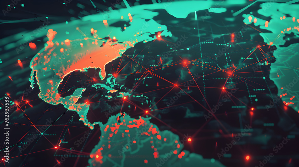Wall mural ensuring data security and compliance in aviation software.