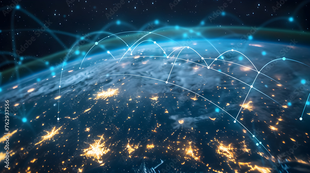 Wall mural ensuring data security and compliance in aviation software.