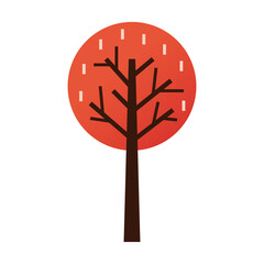 Trees flat design with texture color