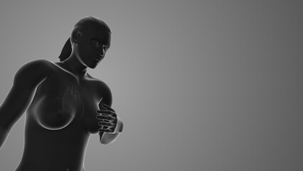 Women having pain in chest