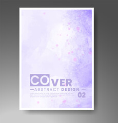 Fototapeta premium Cover template with watercolor background. Design for your cover, date, postcard, banner, logo.