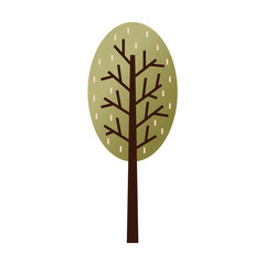 Trees flat design with texture color