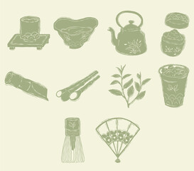 Japanese Tea Illustration