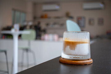 The Coffee Menu called Dirty Coffee a Glass of Ristretto Coffee shot on Cold Milk