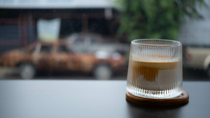 The Coffee Menu called Dirty Coffee a Glass of Ristretto Coffee shot on Cold Milk