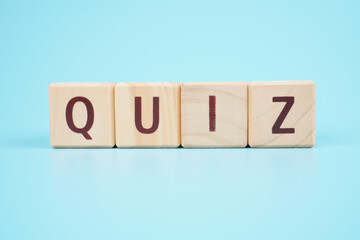 Quiz Trivia Quiz Isolated On Blue Background