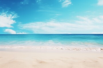 Fototapeta na wymiar Beach on blue sky background