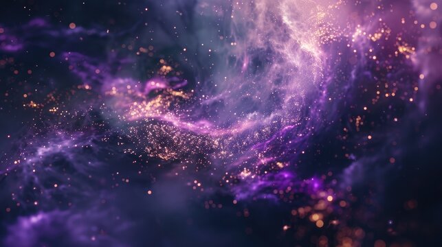 Stunning Cosmic Nebula with Vibrant Hues and Glittering Stars, Ideal for Space-Themed Backgrounds
