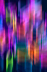 Blurry Image of Colorful Objects