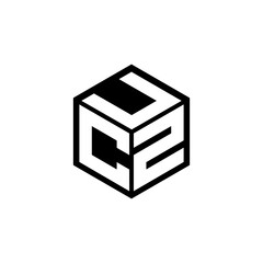 CZU letter logo design with white background in illustrator, cube logo, vector logo, modern alphabet font overlap style. calligraphy designs for logo, Poster, Invitation, etc. - obrazy, fototapety, plakaty