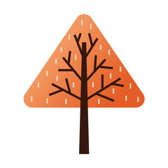 Trees flat design with texture color