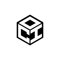CID letter logo design with white background in illustrator, cube logo, vector logo, modern alphabet font overlap style. calligraphy designs for logo, Poster, Invitation, etc.