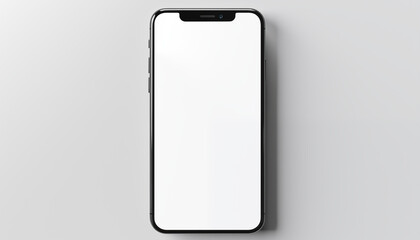 front view smartphone mockup blank white display phone