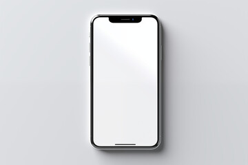 front view smartphone mockup blank white display phone