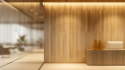 background where the wood texture is seen through a virtual glass panel, creating a sleek and modern effect