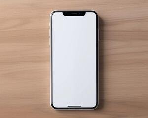 front view smartphone mockup blank white display phone