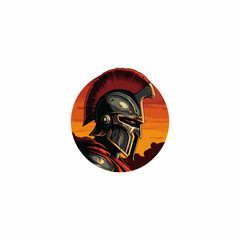 Spartan logo vector icon design illustration