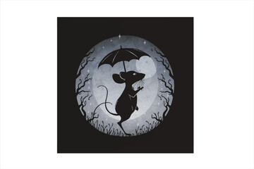 silhouette of a mouse