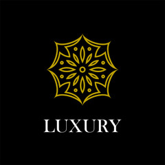 luxury mandala geometric logo template	