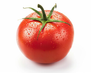 Fresh tomato isolated on white background. Close-up Shot.