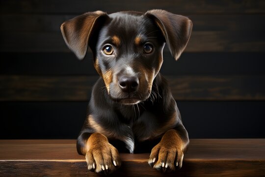 Portrait of an adorable mixed breed puppy