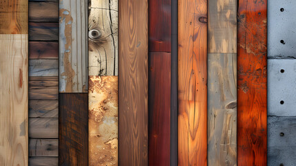 digital collage of various wood textures seamlessly blended together