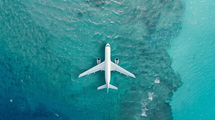 Plane Flying Over Ocean