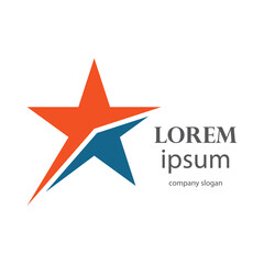 Obraz premium successful victory star logo design