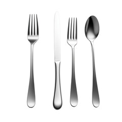 a spoon and knife on Isolated transparent background png. generated with AI