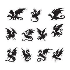 black and white dragon