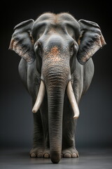 Spirit of the Jungle: A Hyper-Detailed Asian Elephant Portrait generative AI