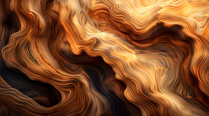 wood texture background reimagined as an abstract nature study, with organic forms, fluid shapes, and vibrant colors transforming the wood grain into a dynamic and expressive composition - Powered by Adobe