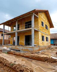 New house under construction, Business concept. 