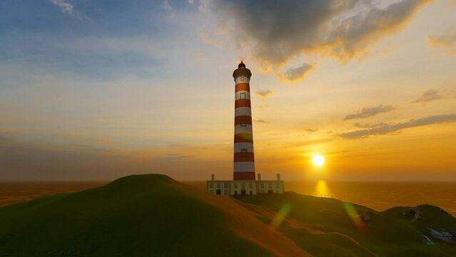 Lighthouse on the sea islands