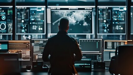 Security Officer analyzing Data Generative AI